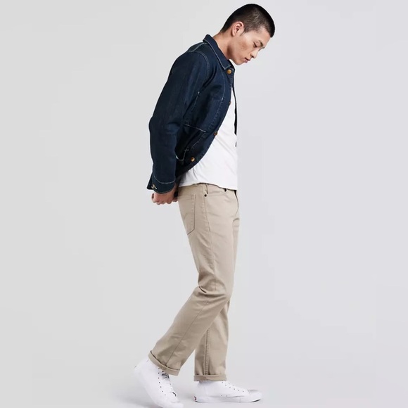 Levi's Men's 513 Slim Straight Jean Pants, Beige, Size 31x30 - Picture 2 of 13